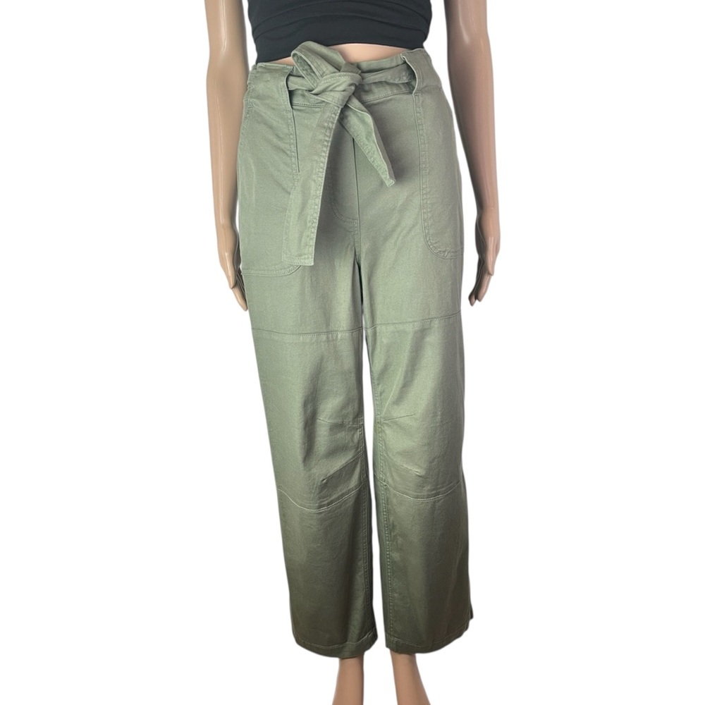 New Jonathan Simkhai Glendon Cotton Stretch High Rise Wide Leg Cargo Pants